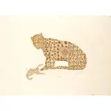 Scottie Wilson, THE SCORPION AND THE LEOPARD (AESOP'S FABLES), 1946, ink and watercolour on paper, 37.8cm x 52cm (14 7/8in x 20 ½in)