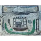 Carol Ann Sutherland, HOUSEBOAT, 1989, mixed media and collage on paper