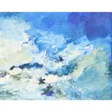 Albert Houthuesen, TURBULENT SEA, 1970, acrylic on canvas