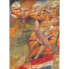 Mick Rooney, HERO, 1978, tempera on panel