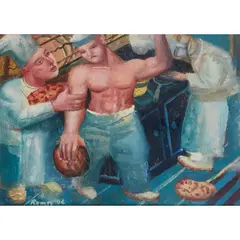 Mick Rooney, THE KITCHEN PORTER, 1994, oil on canvas