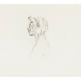 Pierre Bonnard, TÊTE DE JEUNE FILLE, c.1920, pen and ink on water-marked paper