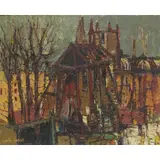 Louis James, THE CHURCH, oil on board