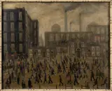 L. S. Lowry, GOING TO THE MILL, 1925, oil on panel [n1]