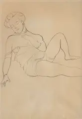 Matthew Smith, FIGURE STUDY, 1926, pencil on paper