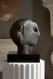 Henry Moore, STUDY FOR HEAD OF QUEEN NO. 2, bronze with green/brown patina