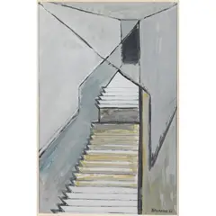 Gaston Bertrand, L'ESCALIER (39), 1946, gouache