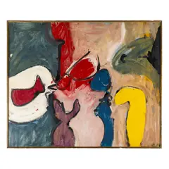 Alan Davie, THREE WATCHERS, 1959 (O.260), oil on board
