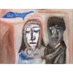 Patrick Hayman, THE HOLY FAMILY WITH A FISH, 1978, oil on canvas