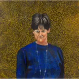 James Lloyd, MONIQUE III (FIGURE IN BLUE), gouache and watercolour on paper