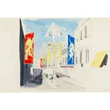 GREETINGS FROM SOUTH MOULTON STREET by Louis le Brocquy, ink and watercolour on paper mounted on cardboard, offered May 2025