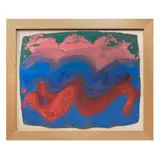 Howard Hodgkin, BORDER (FROM INDIAN WAVES SERIES), 1990-1991, gouache on intaglio impressed khadi paper