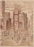 Adam Dant, NATURE, 2008, Ink over a printed photo-lithograph base