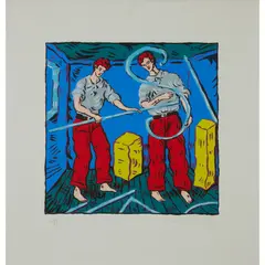 Adrian Wiszniewski, TRYING TO MAKE A DOLLAR, Screenprint, 17/30