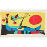 PEACOCK FEATHERS by Joan Miró, 1956, Lithograph, printed by Mourlot, Paris, published by Maeght Editions, Paris, sold Aug 2024