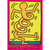 Keith Haring, MONTREUX JAZZ POSTER (PINK), 1983, Screenprint