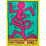 Keith Haring, MONTREUX JAZZ POSTER (YELLOW), 1983, Screenprint