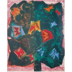 GREEN TREE WITH BIRDS by Michael Rothenstein, Lithograph, offered Aug 2024