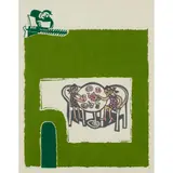 Willie Rodger, TEA PARTY, 1993, Linocut, 1/25