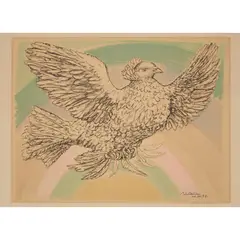 Pablo Picasso, COLOMBE VOLANT (FLYING DOVE), (BLOCH 172) - 1952/1960, Lithograph, 90/200