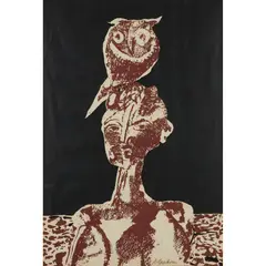 Robert Colquhoun, MAN WITH AN OWL, Lithograph