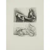 Henry Moore, TWO PIECE RECLINING FIGURES: POINTS (CRAMER 108), 1969, Etching, III/X, aside from the edition of 50