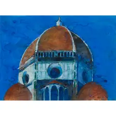 DOME, FLORENCE by Ann Oram, 1999, watercolour and bodycolour, sold Aug 2024