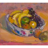Gordon Bryce, FRUIT BOWL, oil on canvas laid on board
