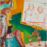 John Bellany, ON THE EASEL, oil on canvas
