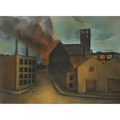 Martin Kane, CITY FIRE, 1988, pastel