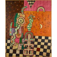 Alan Davie, OPUS 0.1009: STUDY FOR AN ELIZABETHAN SPIRIT, NO.9, 1982, oil on canvas