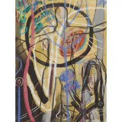 Caroline McNairn, UNITITLED (CRUCIFIXION), mixed media on paper