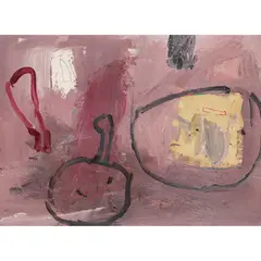 Fraser Taylor, ME AND THE POND, 1997, Oil on paper