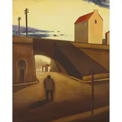 Martin Kane, UNDER THE BRIDGE, oil on canvas