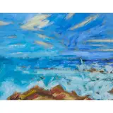 John Houston, YACHT OFF THE COAST