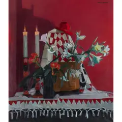 Norman Kirkham, STILL LIFE OF LILIES, oil on canvas