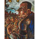 Peter Howson, THE UNIONIST - C.1983, oil on paper laid on board