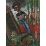 Steven Campbell, UNTITLED, Oil on canvas board