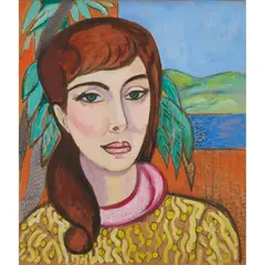 Edward Wolfe, PORTRAIT OF A WOMAN, Acrylic and watercolour on board