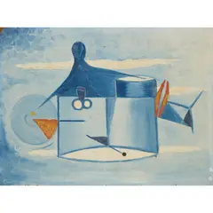 George Wyllie, BLUE ABSTRACT, 1965, oil on board