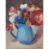 James Fullarton, THE BLUE JUG, oil on card