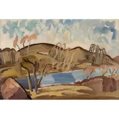 Ivon Hitchens, BLUE RIVER, 1932, oil on canvas