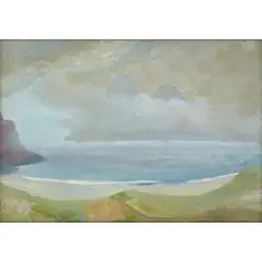 Winifred Nicholson, SOUND OF RUM FROM BAY OF LAIG, ISLE OF EIGG (THE SINGING SANDS), EARLY 1950s, oil on board