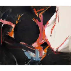 BLACK PAINTING NO. 1, 1960 by Adrian Heath, oil on canvas, offered Oct 2024