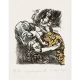 Paula Rego, APRÈS LA FÊTE II, 2003, colour lithograph on Somerset wove paper