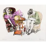 Paula Rego, FEEDING TIME (FROM O VINHO), 2007 (ROSENTHAL 243), lithograph on Somerset satin paper, hand-coloured by the Artist with watercolour, a proof aside from the edition of 35