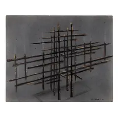 Leslie Thornton, CANDELABRA IN WELDED BRONZE, 1958, pen and watercolour on card