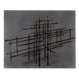 Leslie Thornton, CANDELABRA IN WELDED BRONZE, 1958, pen and watercolour on card