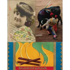 Bryan Ingham, EL GORRIAGA, 1988, collage on card, from the Barcelona Series