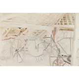 Gilbert Spencer, THE BARN, pencil and watercolour